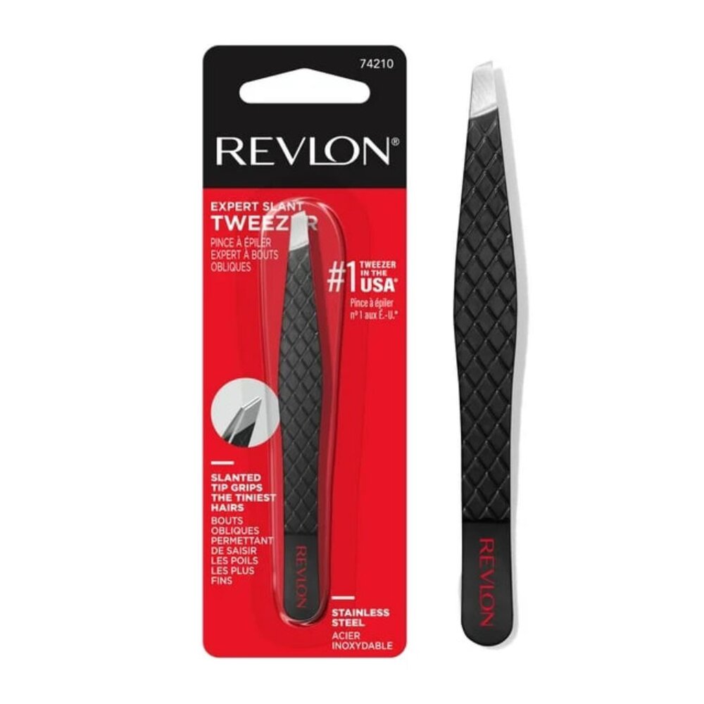 Revlon tweezer hair removal tip slant tweezers stainless steel men women expert